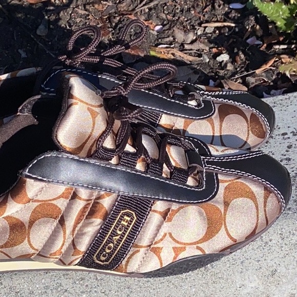 Y2K COACH KIRBY 6.5B SIGNATURE SATEEN MONOGRAM SATIN SNEAKERS - Picture 4 of 14